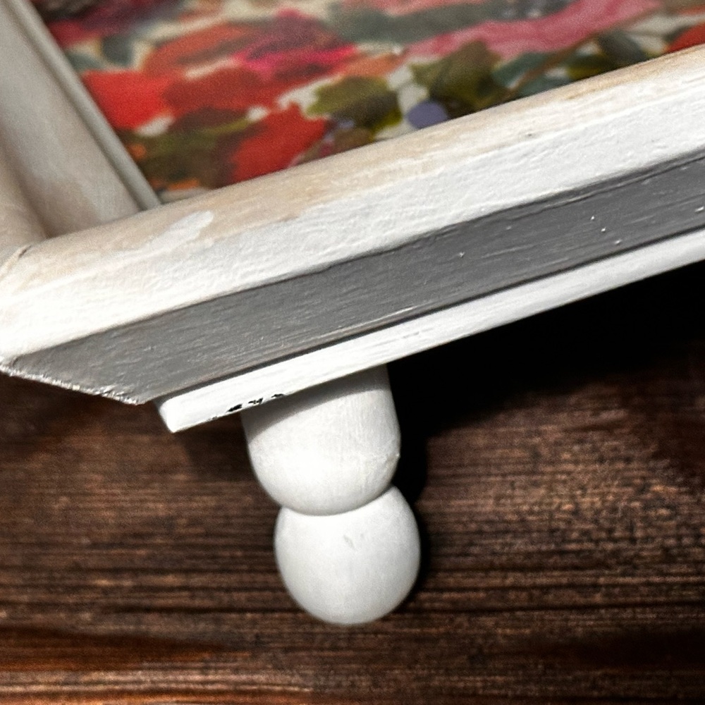 Hand crafted decorative vanity tray original rustic farmhouse Floral Decorative - Picture 8 of 10